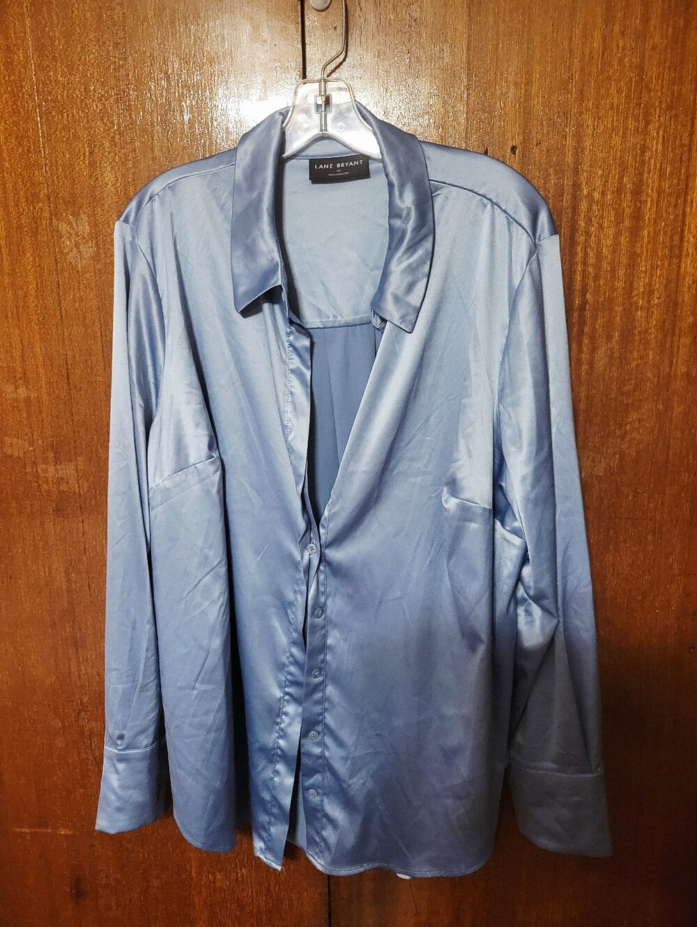 Lane Bryant Satin Button Down Top